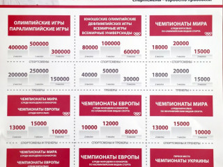 Достойные денежные вознаграждения выдающимся спортсменам Кривого Рога и их тренерам