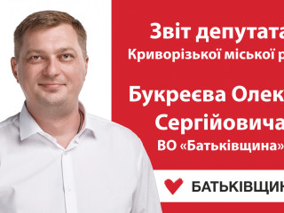 Звіт депутата  Криворізької міської ради  Букреєва Олексія Сергійовича ВО «Батьківщина»