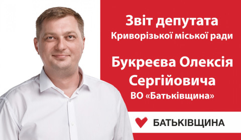 Звіт депутата  Криворізької міської ради  Букреєва Олексія Сергійовича ВО «Батьківщина»